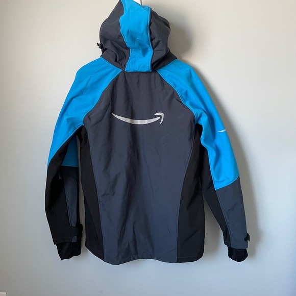 Amazon Delivery Driver Employee Jacket Full Zip Hooded Blue Gray Size Men's XL - Picture 2 of 12